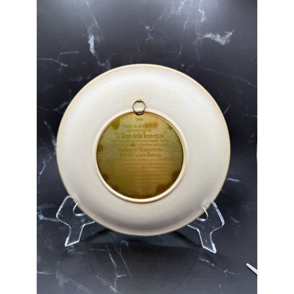 Il Dono Della Tenerezza Dante Di Volteradici 1988 Italy Alabaster Plate BA 2108 - Picture 4 of 13